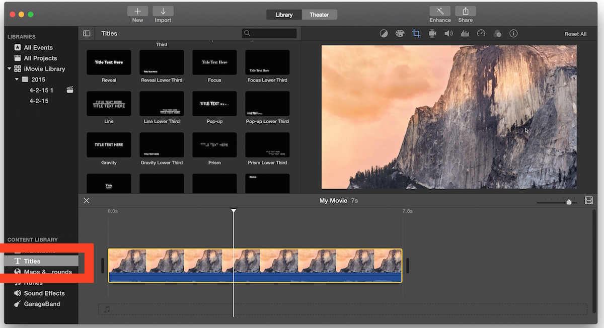 How to Add Text to Video with iMovie in Mac OS X