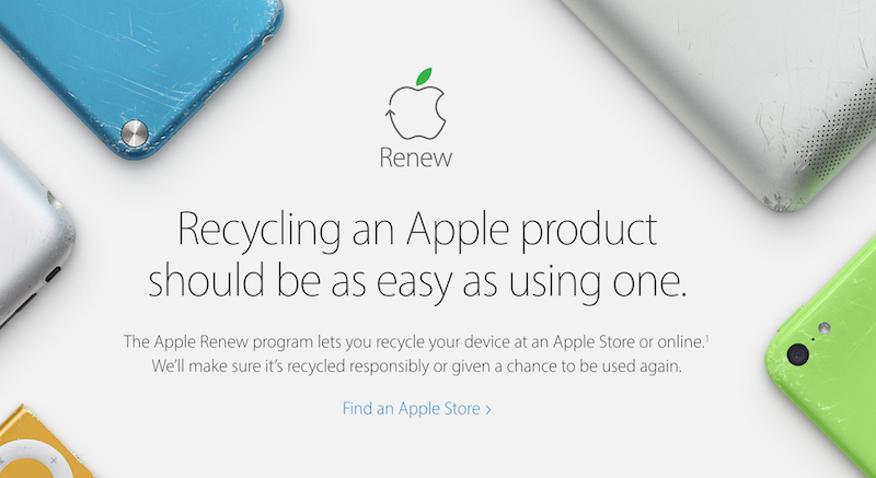 Apple Renew: Recycle your old phone, tablet, mac, or pc