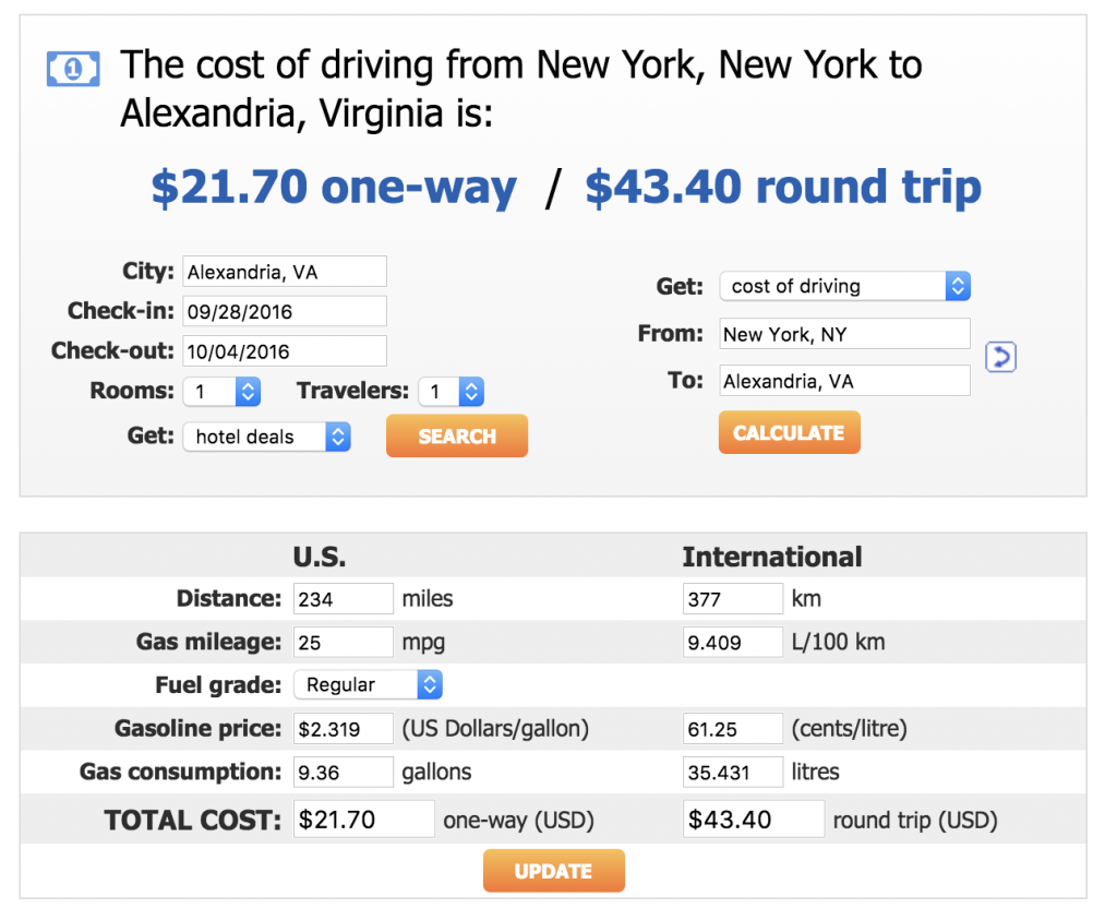 Drive or Fly? TravelMath helps you decide