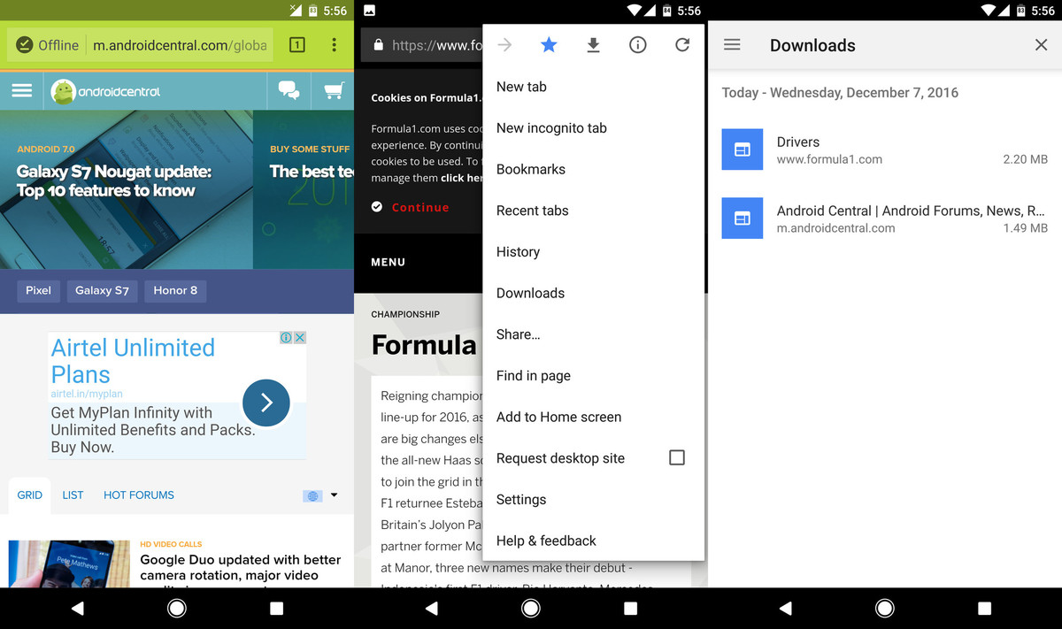 Chrome for Android now lets you download videos and web pages for offline viewing