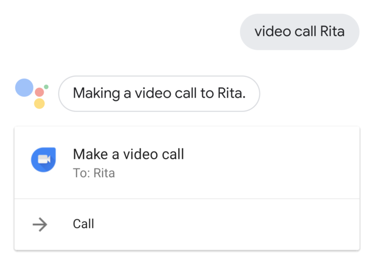 Video call people on Duo through Google Assistant