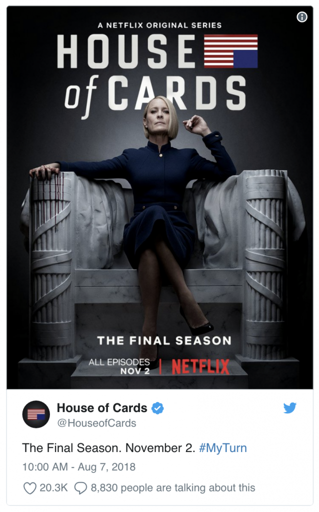 House of Cards Returns November 2nd