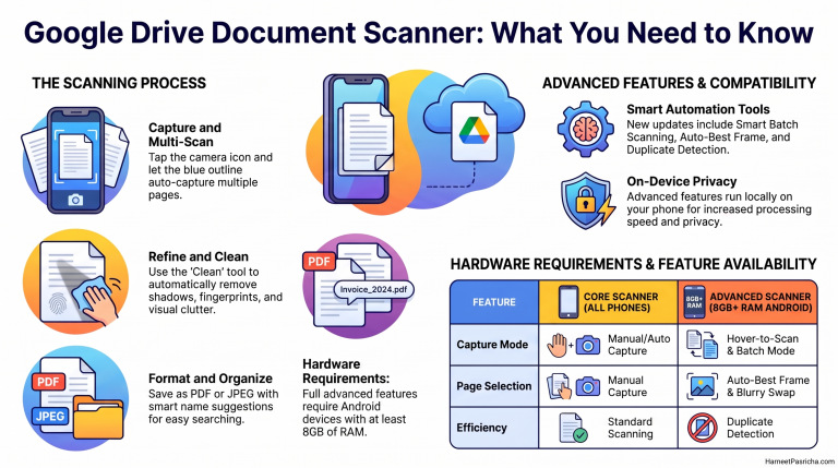 Google Drive document scanner interface on an Android phone