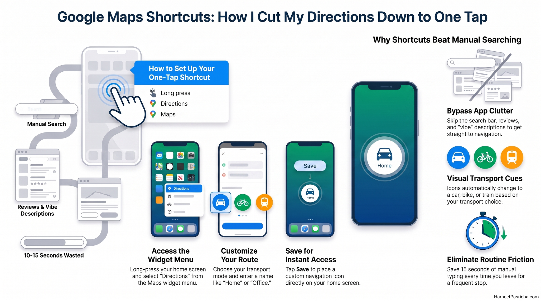 Google Maps Shortcuts: How I Cut My Directions Down to One Tap